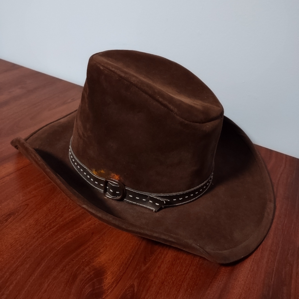 Vintage Bailey U-Rollit Dark Brown Velvet Felt Cowboy Hat Size 7 1/4
